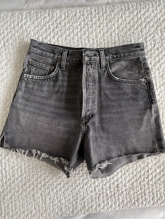 Agolde Pants - Agolde- Dee Shorts. Washed Black High-Rise Denim Shorts- New